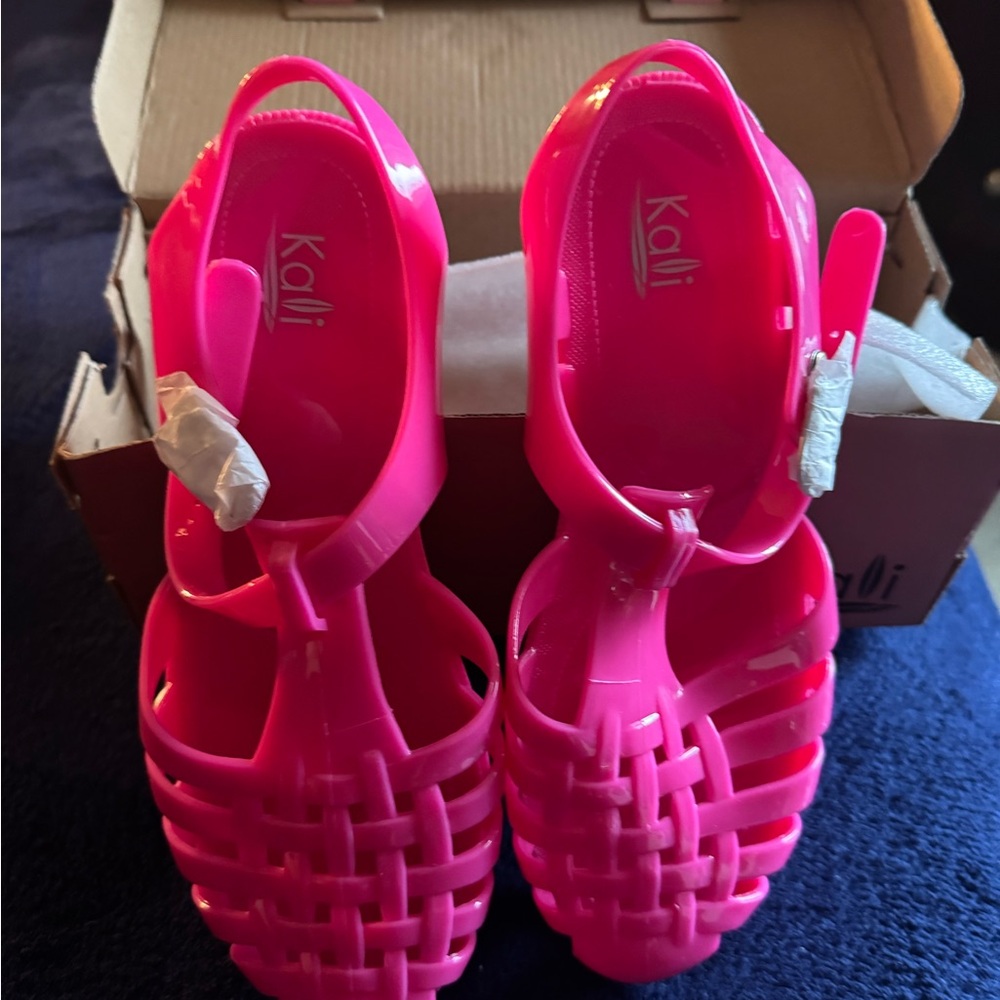 Kali hot pink sandals, nib, various sizes